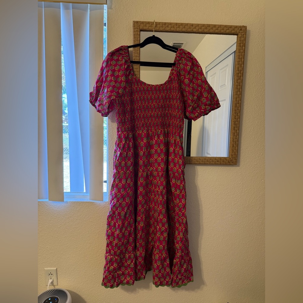 Free People Red Ruffled, Tiered Maxi Dress